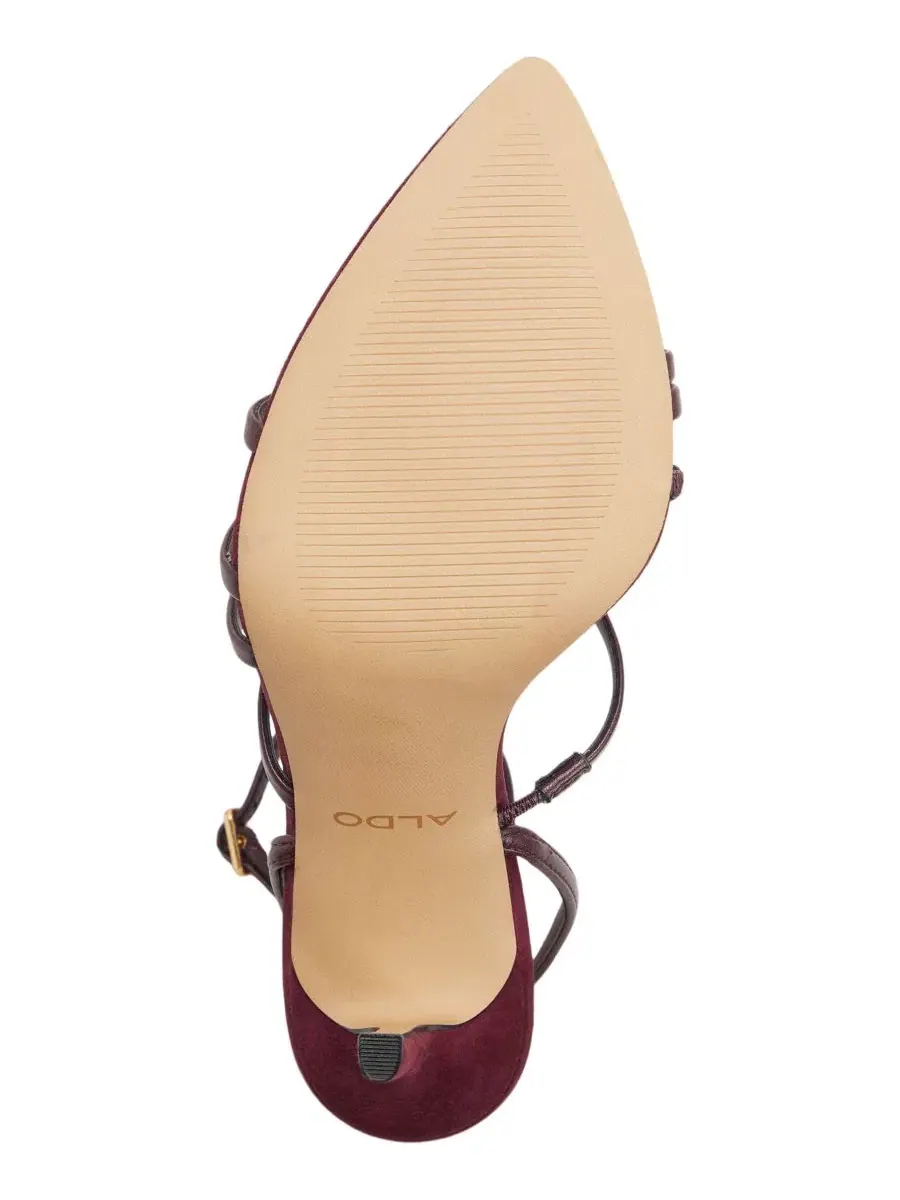 Женские босоножки-сандалии Solania Strappy Dress Sandals ALDO — изображение 5 из 5, бордовый