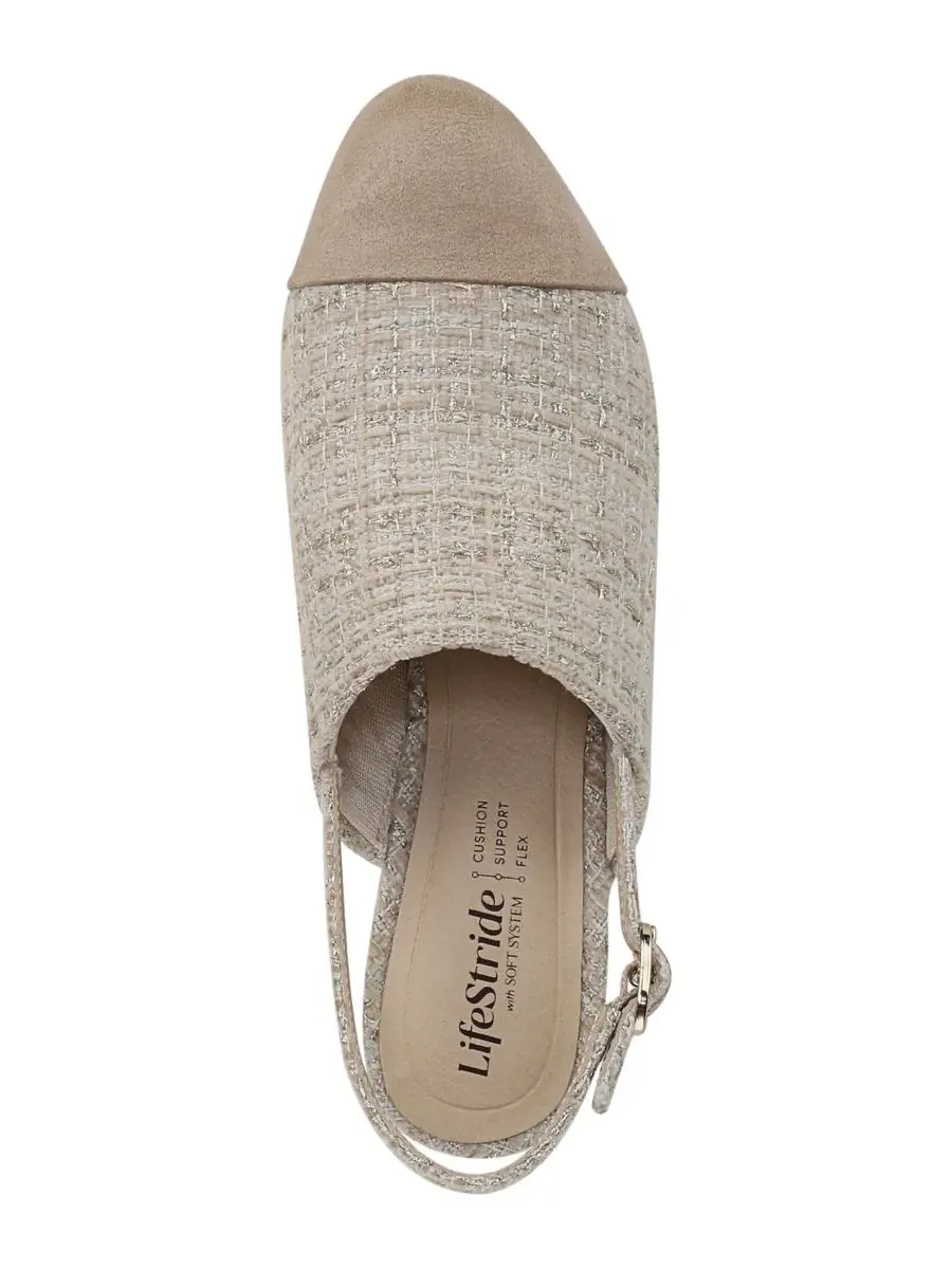 Туфли-лодочки с ремешком Tessa Slingback Pumps LifeStride — изображение 4 из 5, бежевый