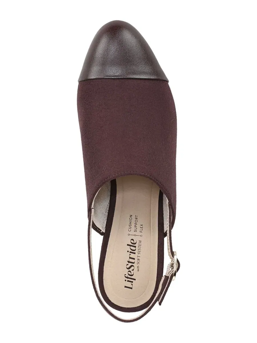 Туфли-лодочки Tessa Slingback LifeStride, Chocolate Plum Microsuede — изображение 4 из 5