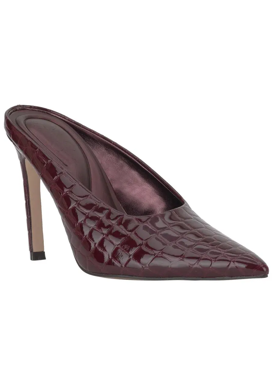 Мюли из замши Wilix Pointed Toe Mule Jessica Simpson, Cherry Mahogany Croco Patent