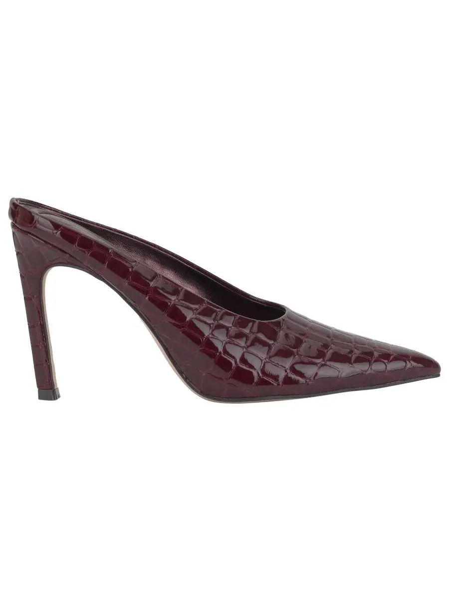 Мюли из замши Wilix Pointed Toe Mule Jessica Simpson, Cherry Mahogany Croco Patent — изображение 2 из 5