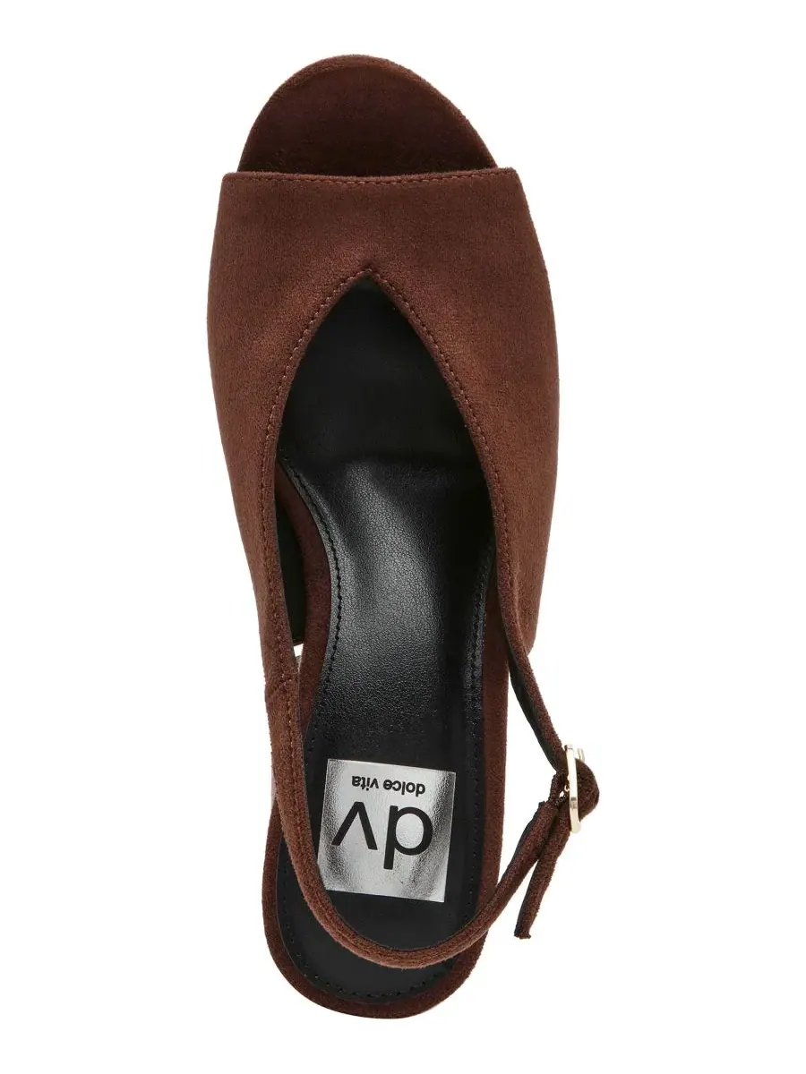 Сандалии на платформе и каблуке Wildan Slingback DV Dolce Vita — изображение 4 из 7, коричневый