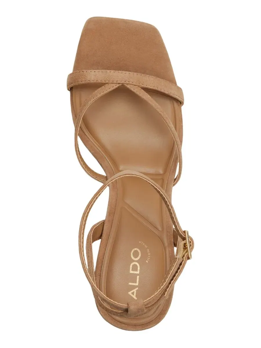Босоножки на каблуке с квадратным носком Stellare ALDO — изображение 4 из 5, коричневый