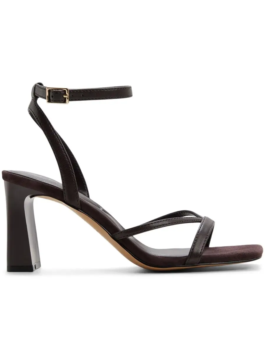Женские босоножки на каблуке с квадратным носком Stellare ALDO — изображение 2 из 5, темный коричневый