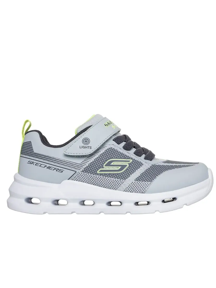Детские кроссовки S-Lights: Glide-Step Lights с застежкой-липучкой от Finish Line Skechers — изображение 3 из 6, серый
