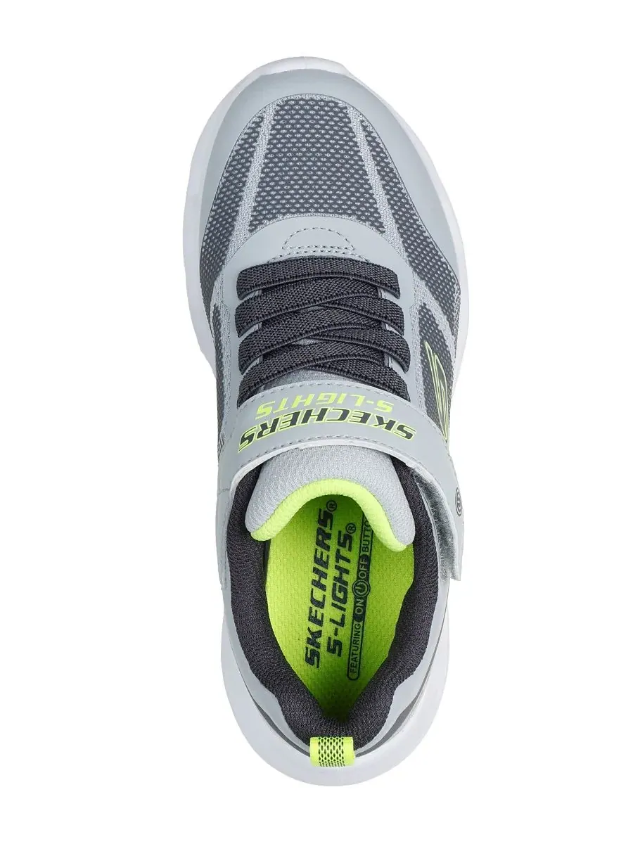 Детские кроссовки S-Lights: Glide-Step Lights с застежкой-липучкой от Finish Line Skechers — изображение 5 из 6, серый
