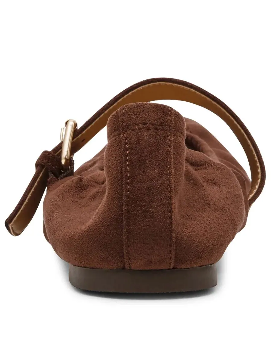 Балетки Marria Scrunched Mary Jane DV Dolce Vita — изображение 3 из 5, коричневый