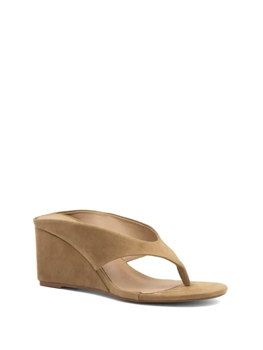Босоножки на танкетке с широкими ремешками Sera Round Toe Wedge Thong Heel Therapy Australia — изображение 1 из 6