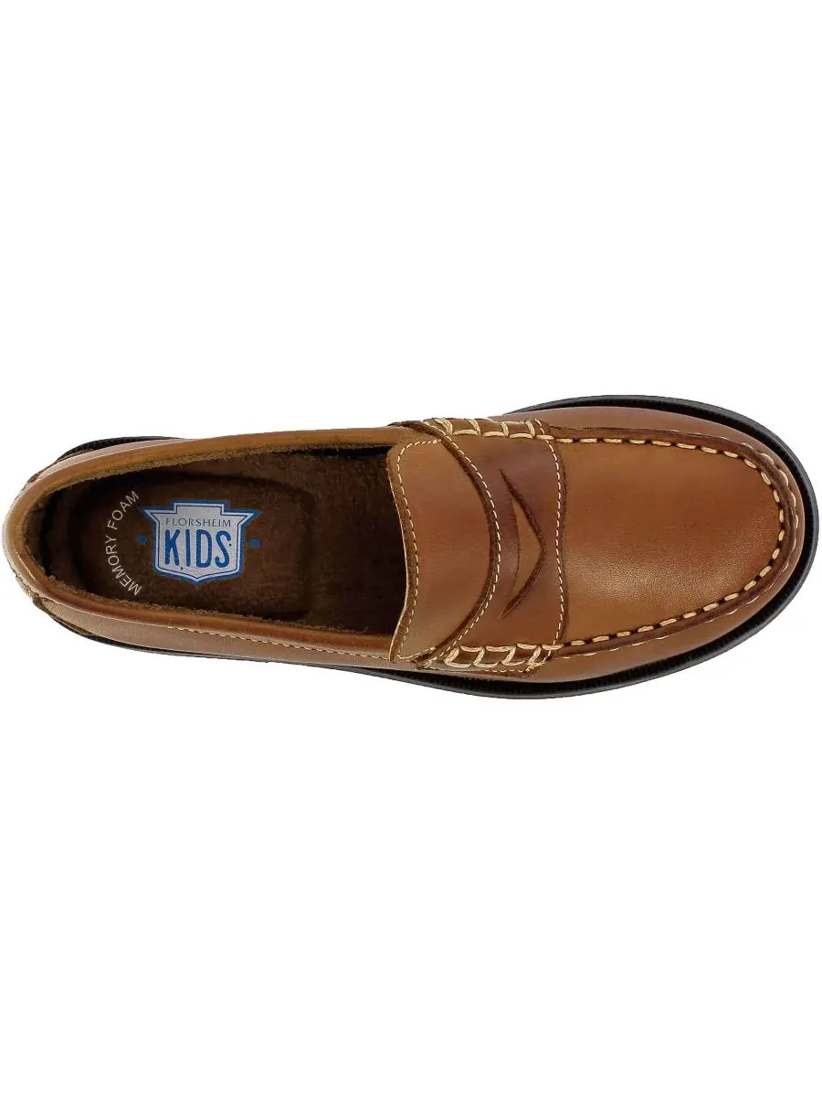 Детские лоферы для игры в крокет "Маленький мальчик" (Penny Loafer JR. Shoes) Florsheim — изображение 6 из 7, бежевый