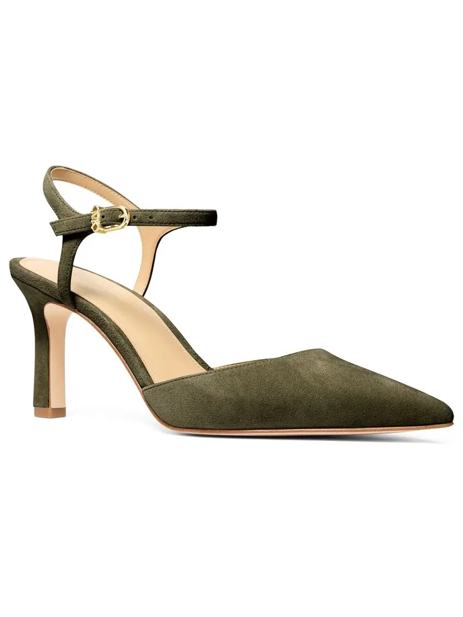 Туфли-лодочки Amara с острым мысом и ремешком на щиколотке MICHAEL Michael Kors, Loden Suede