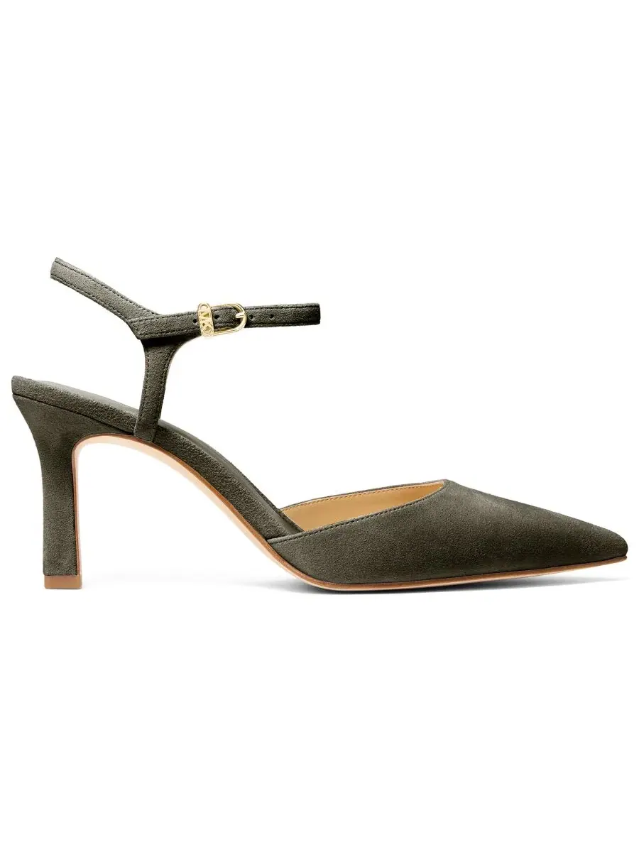 Туфли-лодочки Amara с острым мысом и ремешком на щиколотке MICHAEL Michael Kors, Loden Suede — изображение 2 из 3