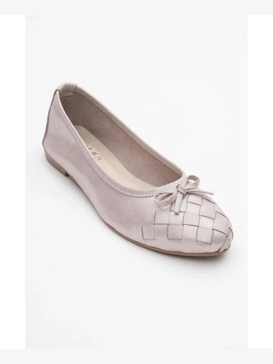 Балетки из натуральной кожи с круглым носком, Nopos Leather Cap Toe Forever & Always Shoes — изображение 1 из 6, бежевый