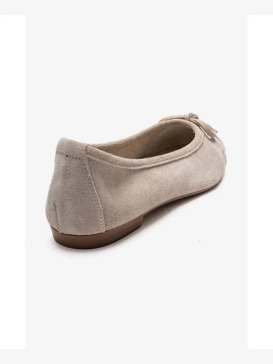 Балетки с круглым носком из натуральной кожи Nopos Forever & Always Shoes — изображение 5 из 6, бежевый