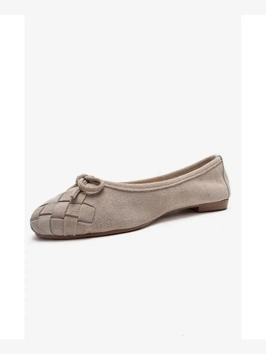 Балетки с круглым носком из натуральной кожи Nopos Forever & Always Shoes — изображение 6 из 6, бежевый