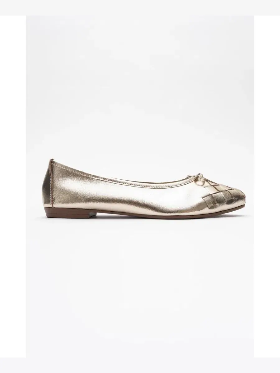 Балетки Nopos Leather Cap Toe Forever & Always Shoes — изображение 6 из 6, золото