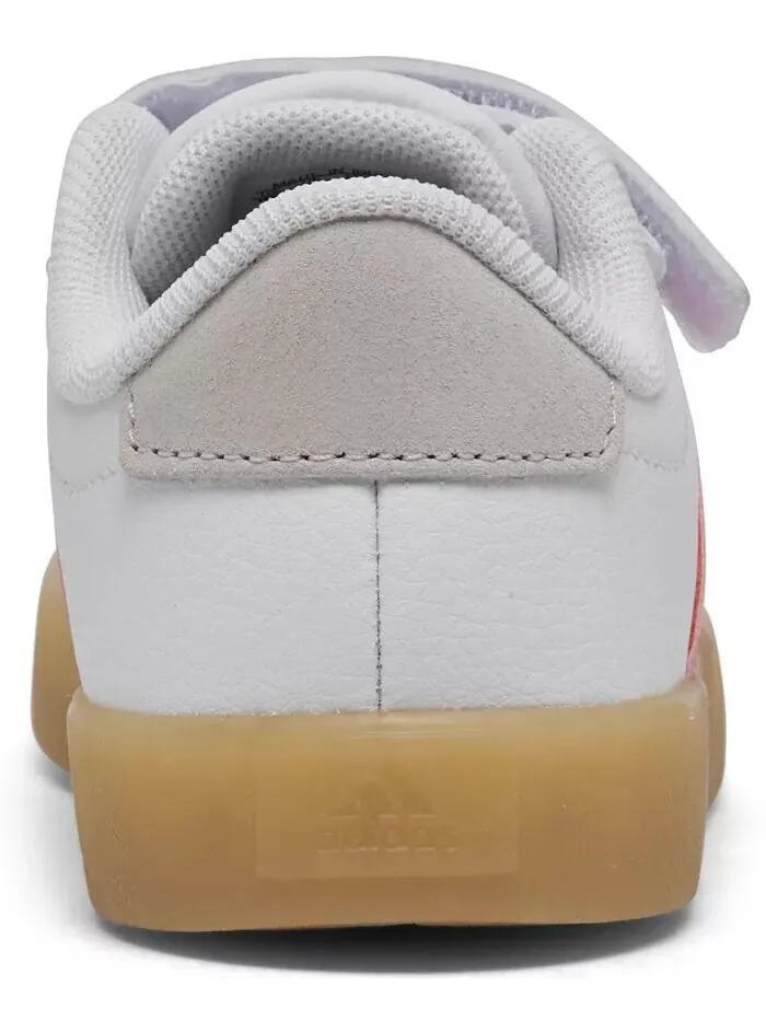 Повседневные кроссовки VL Court 3.0 для девочек Toddler Girls от Finish Line Adidas — изображение 2 из 5, белый/розовый
