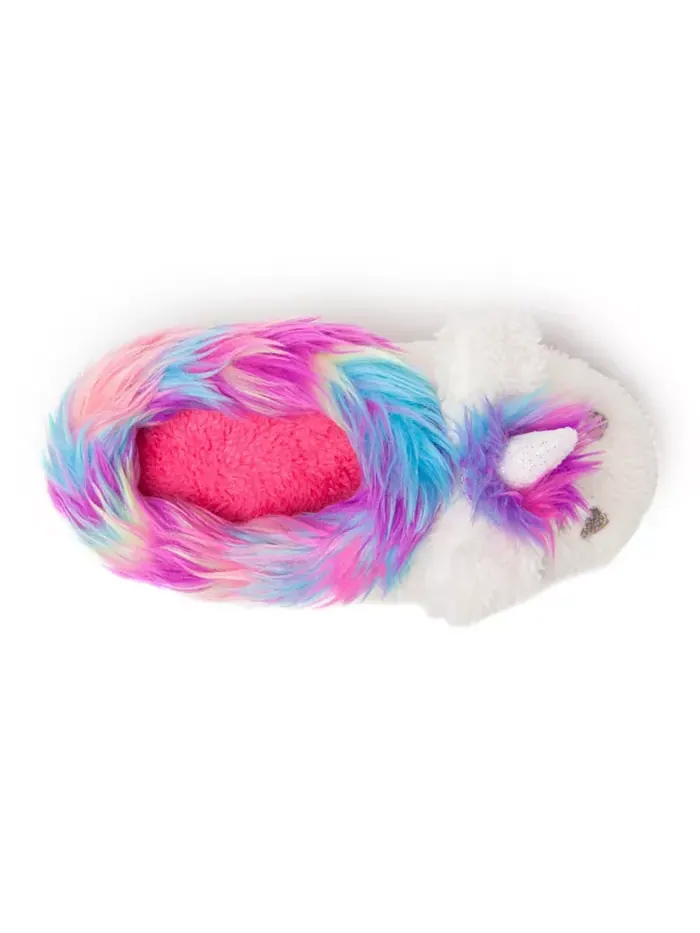 Детские тапочки Peyton Novelty Unicorn Fuzzy Dearfoams — изображение 5 из 5, розовый