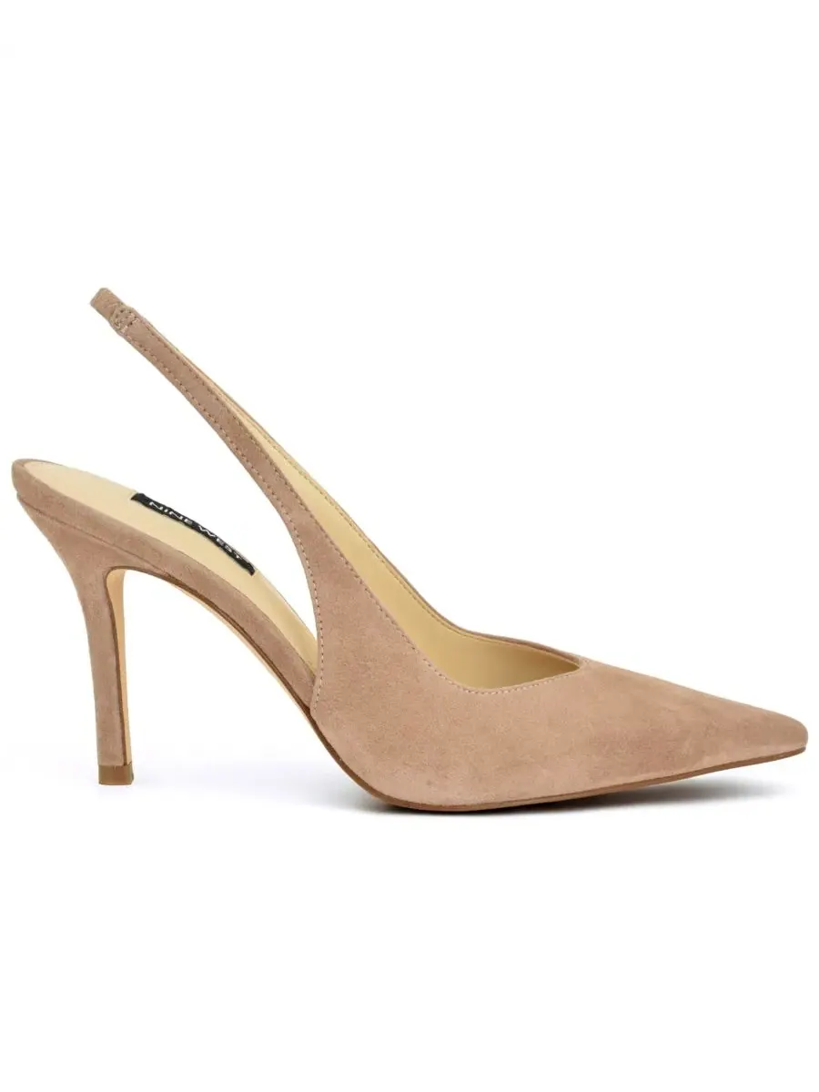 Туфли-лодочки Gerts с заостренным носком и ремешком-пяткой Nine West — изображение 2 из 5, натуральный