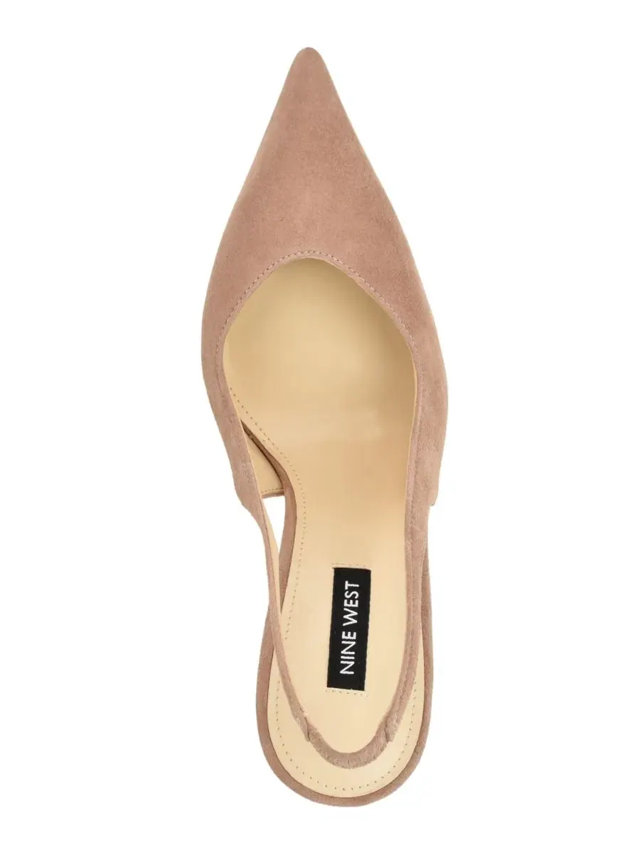 Туфли-лодочки Gerts с заостренным носком и ремешком-пяткой Nine West — изображение 4 из 5, натуральный