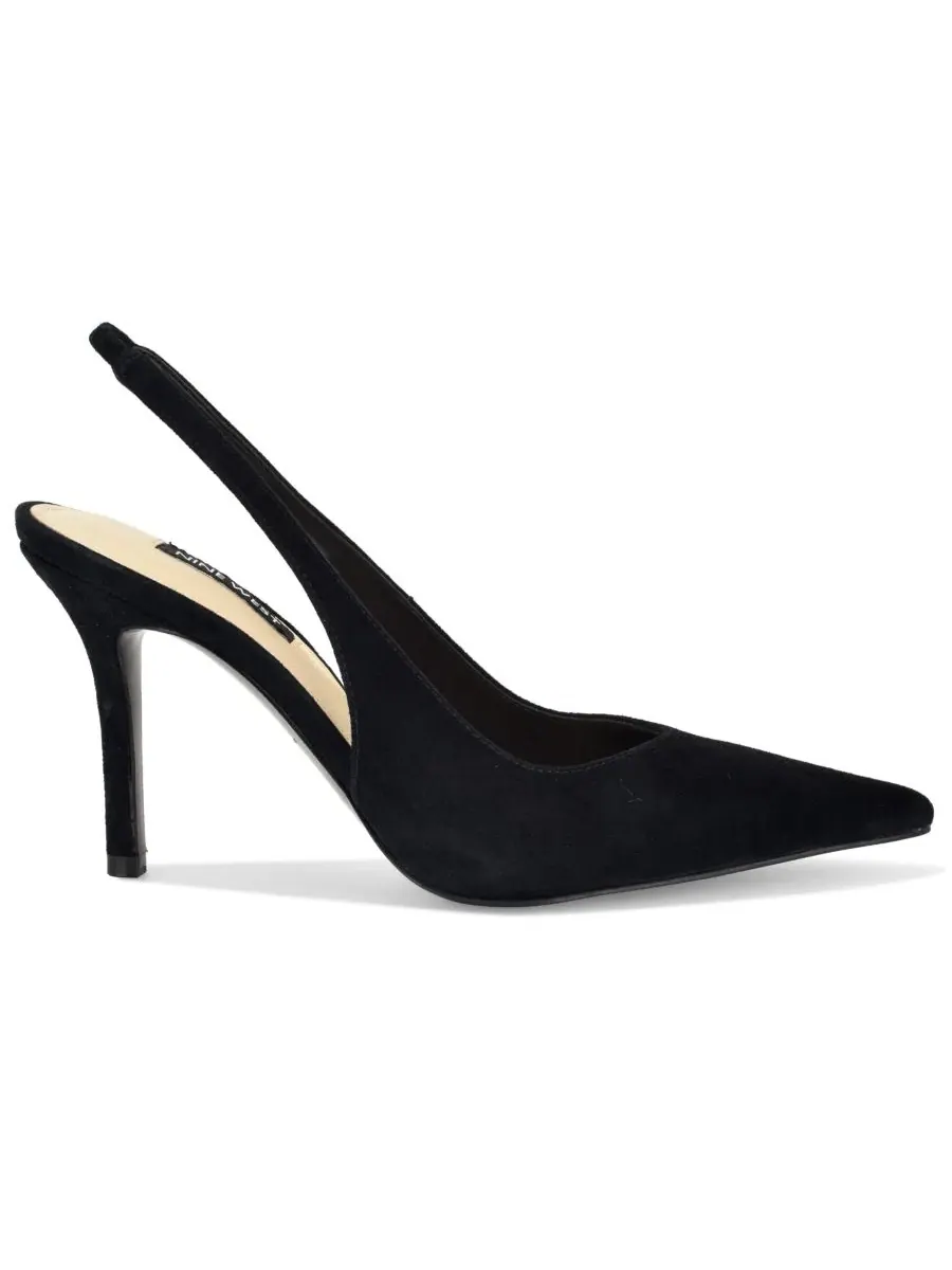 Туфли-лодочки Gerts Pointed Toe Slingback Dress Pumps Nine West — изображение 2 из 5, черный