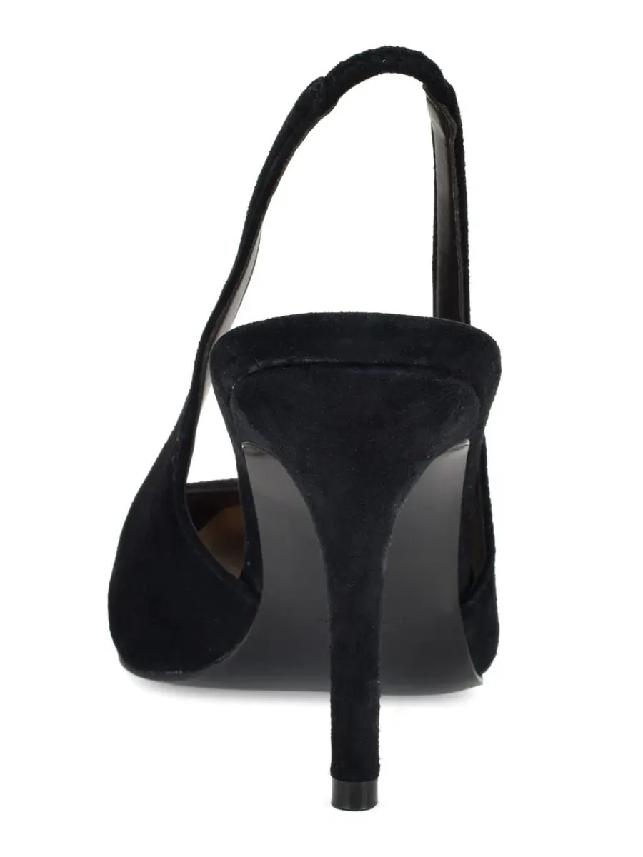 Туфли-лодочки Gerts Pointed Toe Slingback Dress Pumps Nine West — изображение 3 из 5, черный