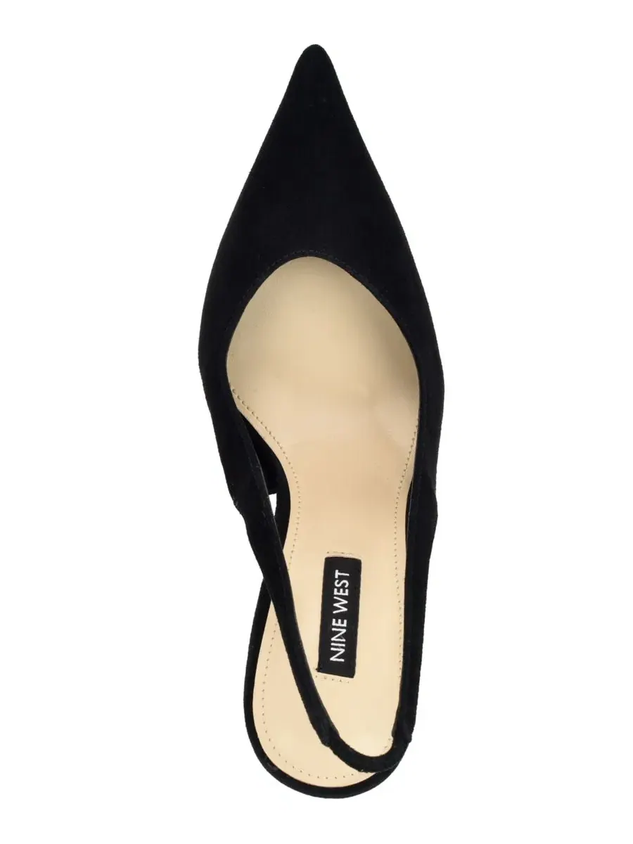 Туфли-лодочки Gerts Pointed Toe Slingback Dress Pumps Nine West — изображение 4 из 5, черный