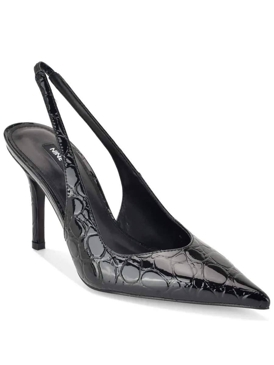 Туфли-лодочки с открытой пяткой, с острым носком, на каблуке-шпильке Nine West
