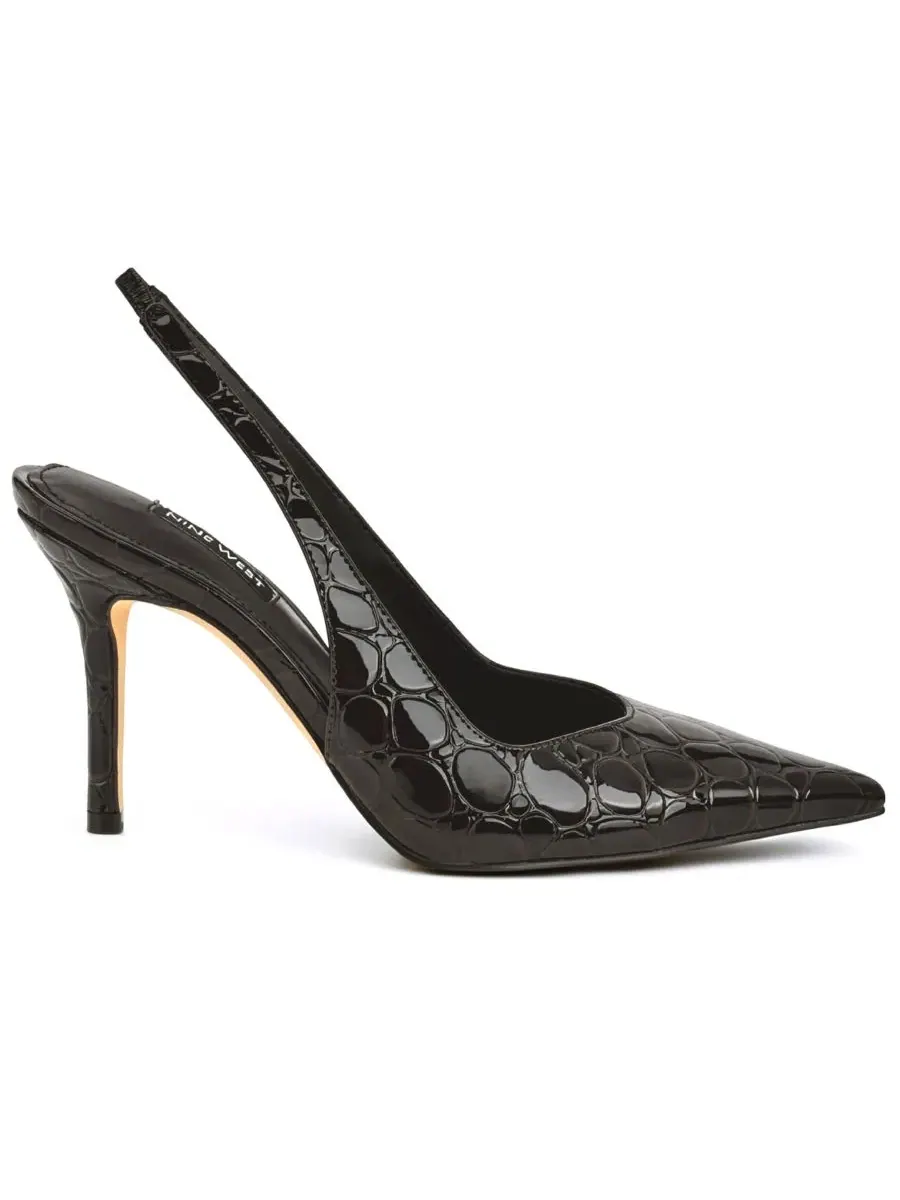 Туфли-лодочки с открытой пяткой и острым мысом Gerts Nine West — изображение 2 из 5, темный коричневый