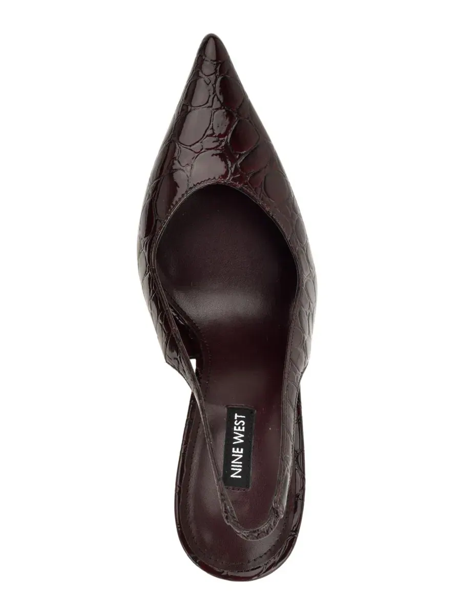 Туфли-лодочки с открытой пяткой Gerts Nine West — изображение 4 из 5, винный