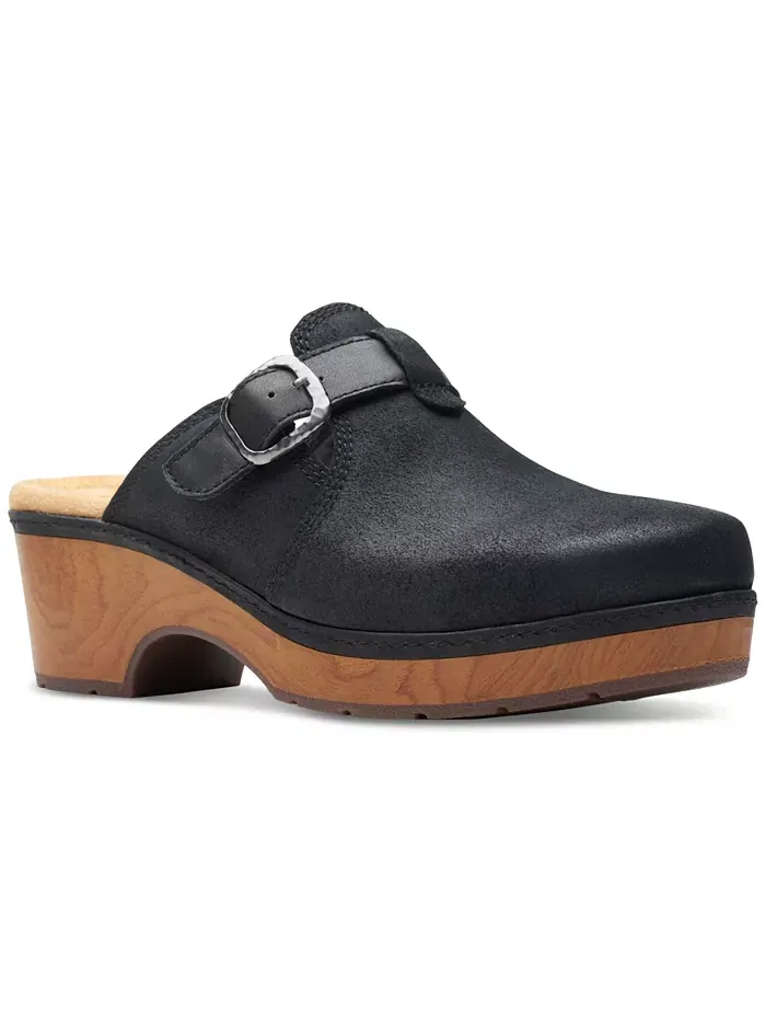 Клоги женские Clarks Paizlee Nora на платформе с пряжкой, без задника