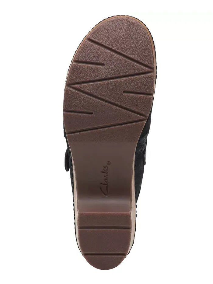 Клоги женские Clarks Paizlee Nora на платформе с пряжкой, без задника — изображение 5 из 5, черный