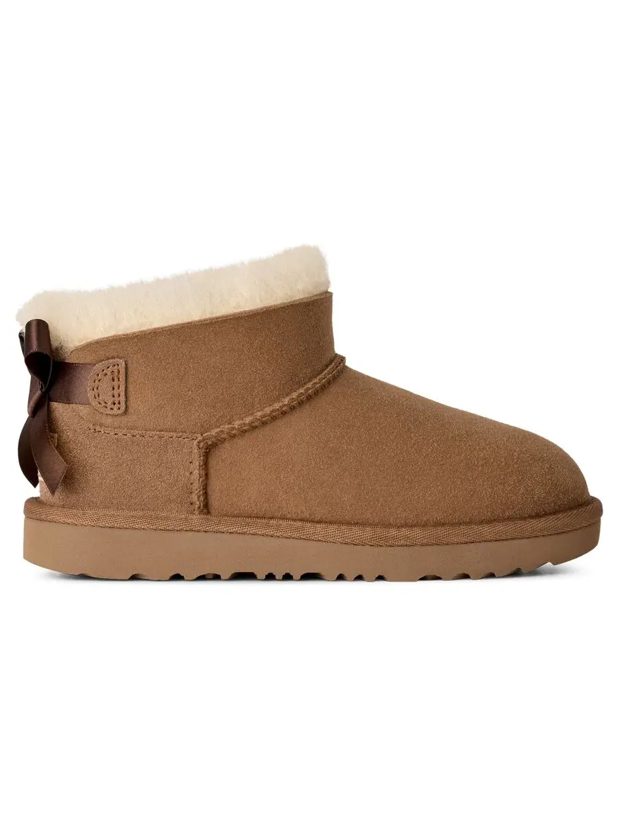 Детские сапожки-ботильоны с бантом Ultra Mini Bailey Bow UGG — изображение 2 из 6, орех