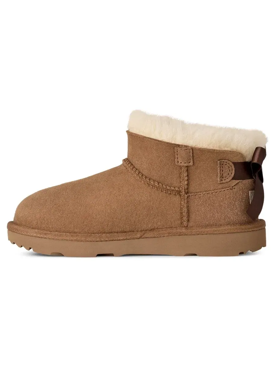 Детские сапожки-ботильоны с бантом Ultra Mini Bailey Bow UGG — изображение 5 из 6, орех