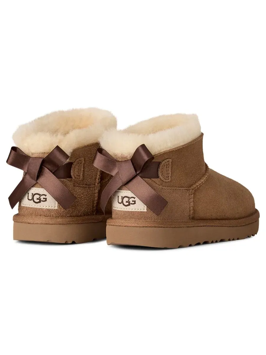Детские сапожки-ботильоны с бантом Ultra Mini Bailey Bow UGG — изображение 6 из 6, орех