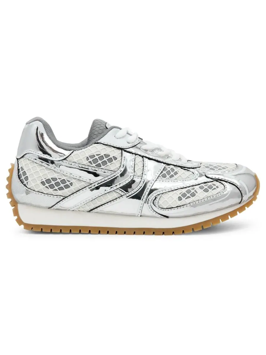 Кроссовки женские с круглым носком Pager Steve Madden — изображение 2 из 7, серебряный