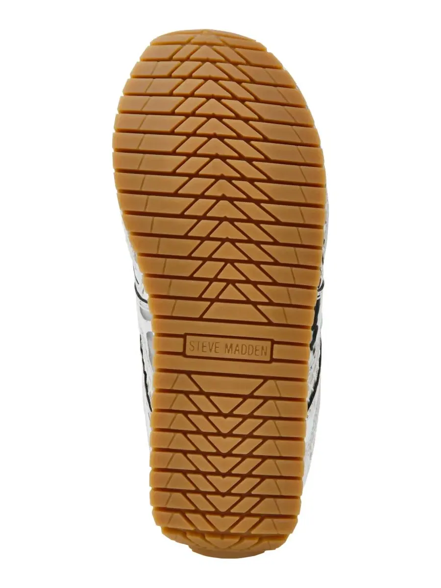 Кроссовки женские с круглым носком Pager Steve Madden — изображение 5 из 7, серебряный