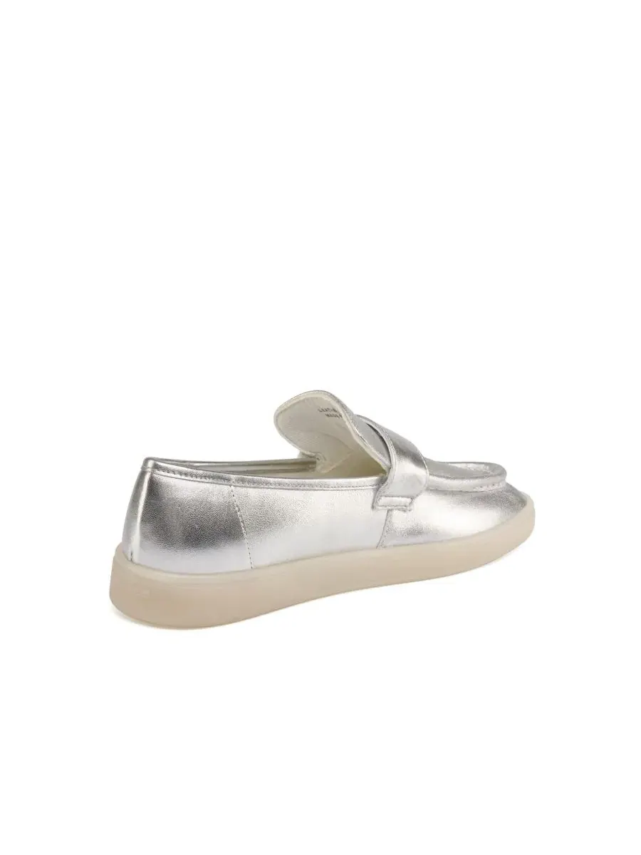 Женские лоферы из замши Heath Leather JSlides — изображение 2 из 3, серебряный
