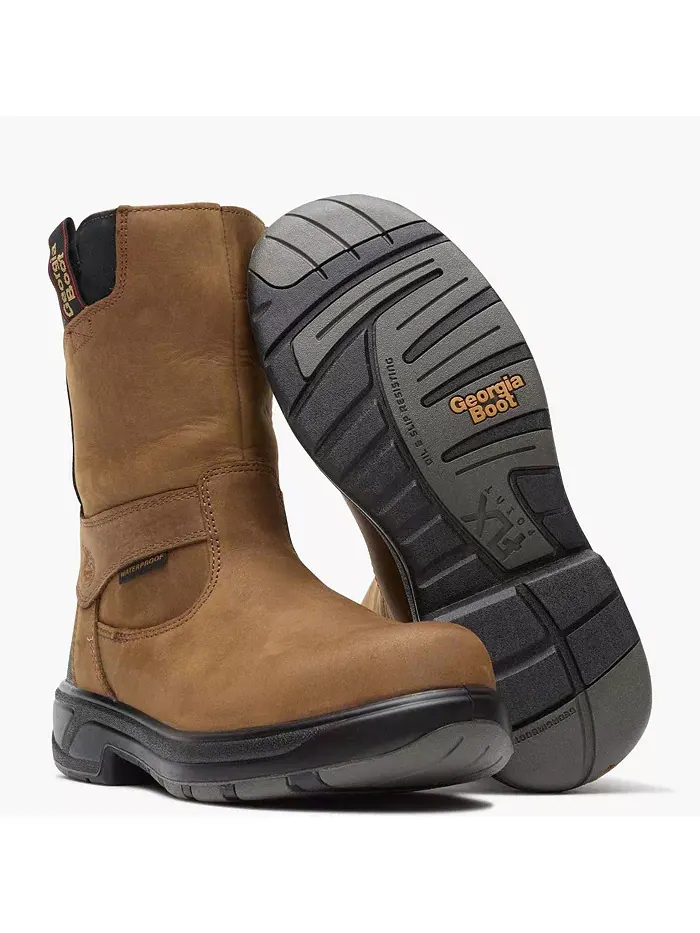 Мужские рабочие ботинки Georgia FLXpoint Waterproof Composite Toe Georgia Boot — изображение 2 из 7, коричневый