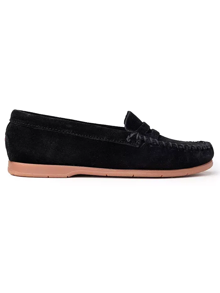 Женские лоферы Mellony Penny из замши Minnetonka — изображение 2 из 6, черный