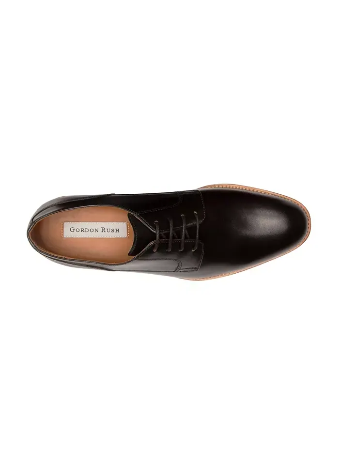 Мужские кожаные туфли Derby Hastings Dress с гладким носком и шнуровкой Gordon Rush — изображение 2 из 2, черный