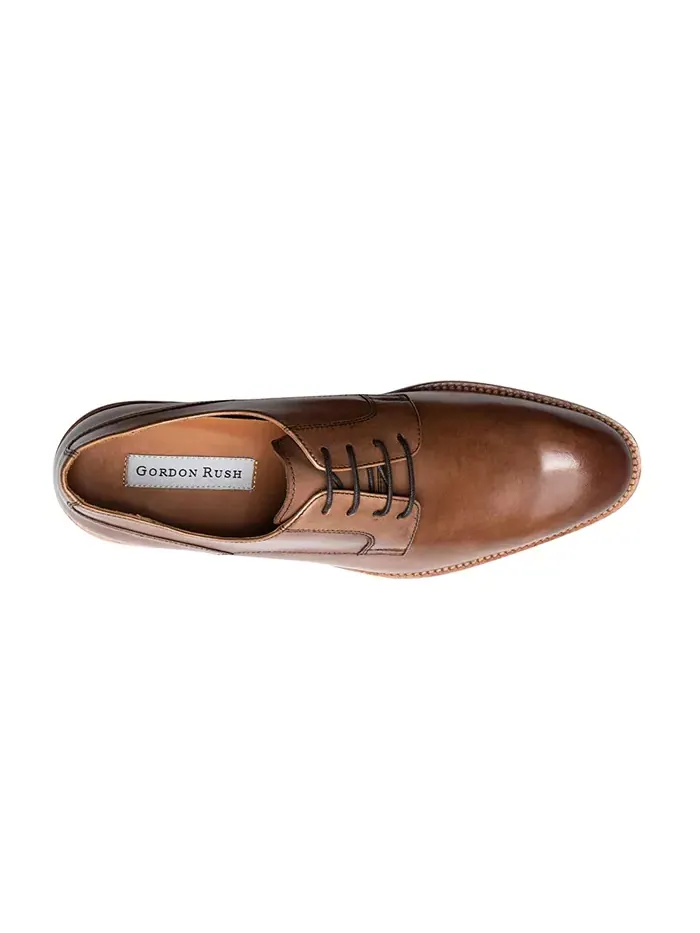 Мужские кожаные туфли Derby Hastings Dress с гладким носком и шнуровкой Gordon Rush — изображение 3 из 3, коричневый
