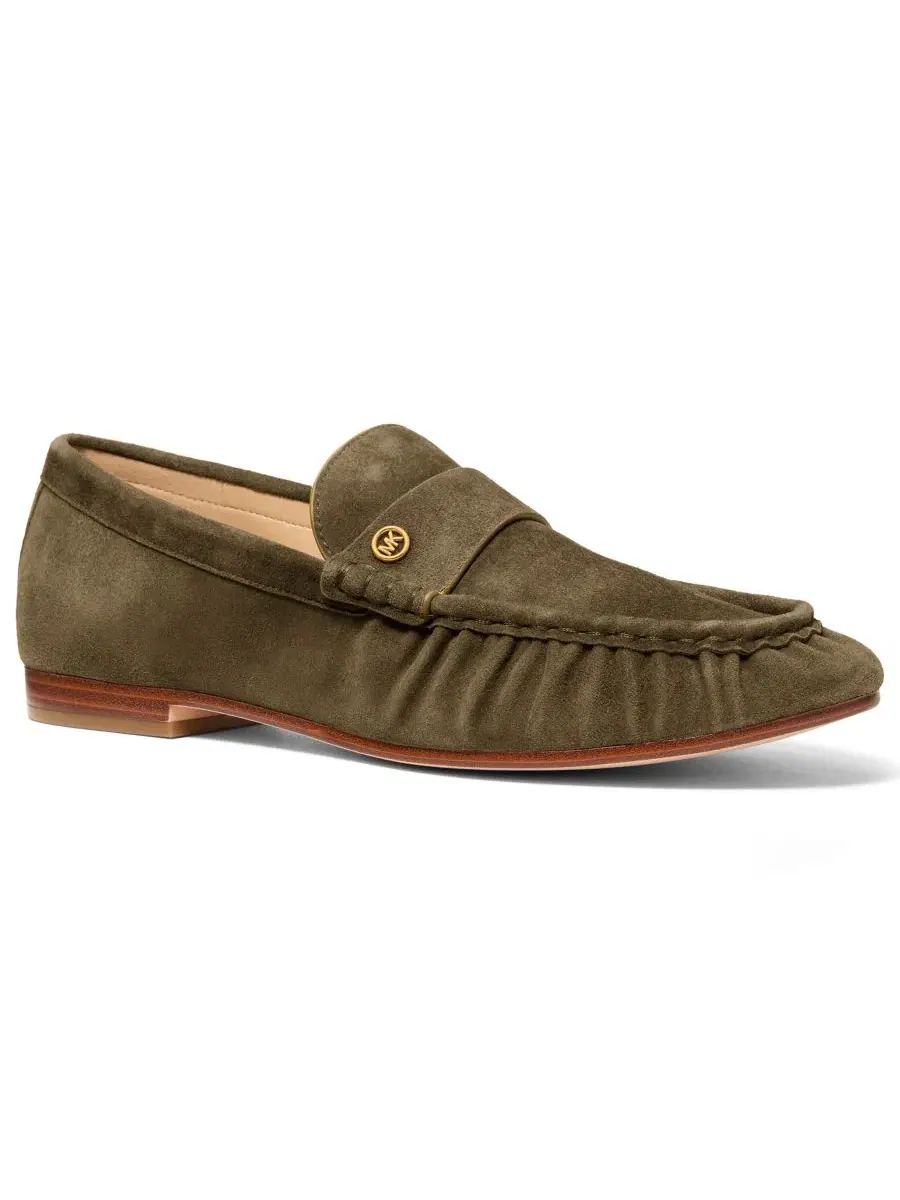 Женские лоферы Jennings Ruched Slip-On MICHAEL Michael Kors, Loden Suede