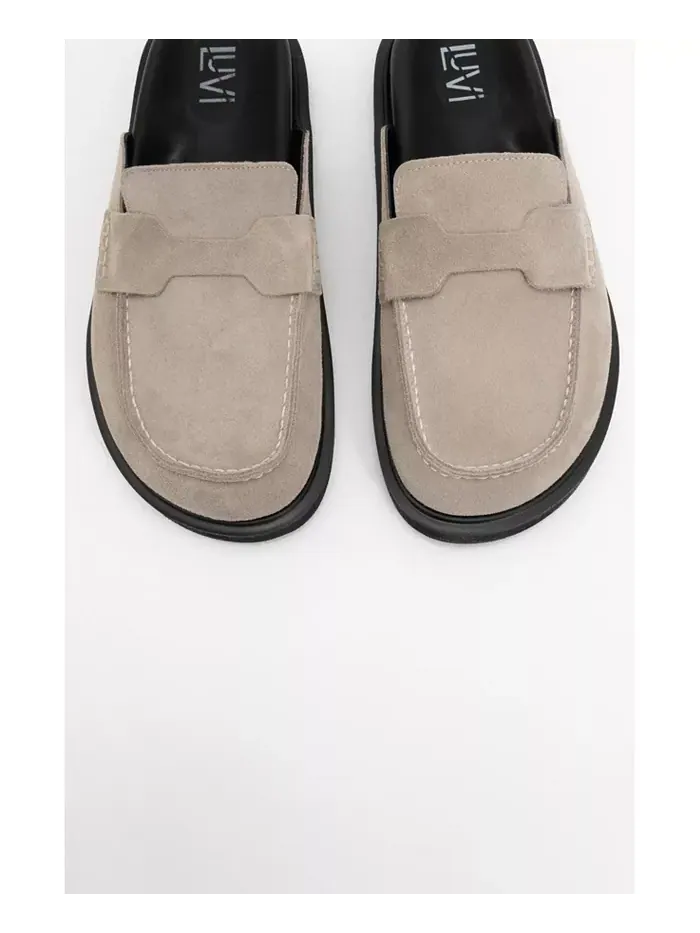 Женские кожаные клоги Laven из замши Forever & Always Shoes — изображение 2 из 4, бежевый