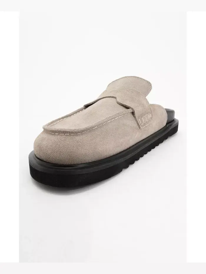 Женские кожаные клоги Laven из замши Forever & Always Shoes — изображение 3 из 4, бежевый
