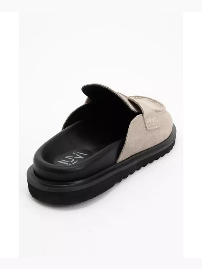 Женские кожаные клоги Laven из замши Forever & Always Shoes — изображение 4 из 4, бежевый