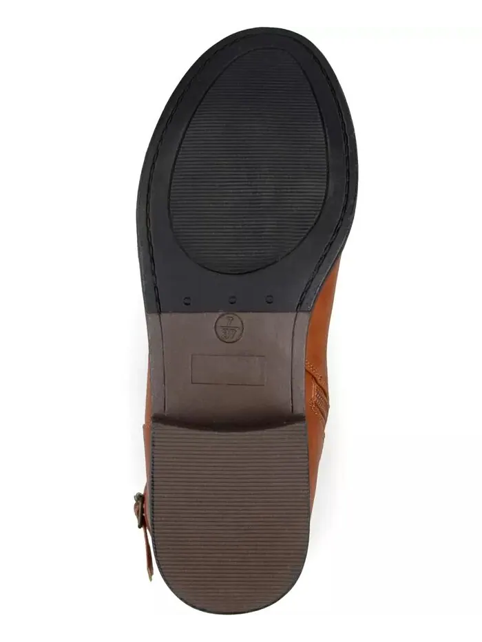 Женские сапоги Tori Extra Wide Calf с высокими коленями для верховой езды Journee Collection — изображение 5 из 5, орех