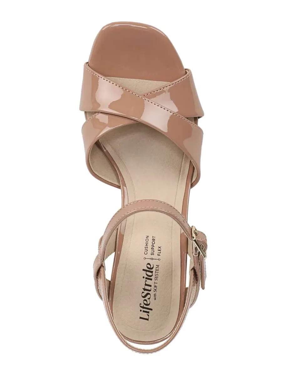 Босоножки-платформа Alice LifeStride, Desert Nude Faux Patent Leather — изображение 4 из 5, бежевый