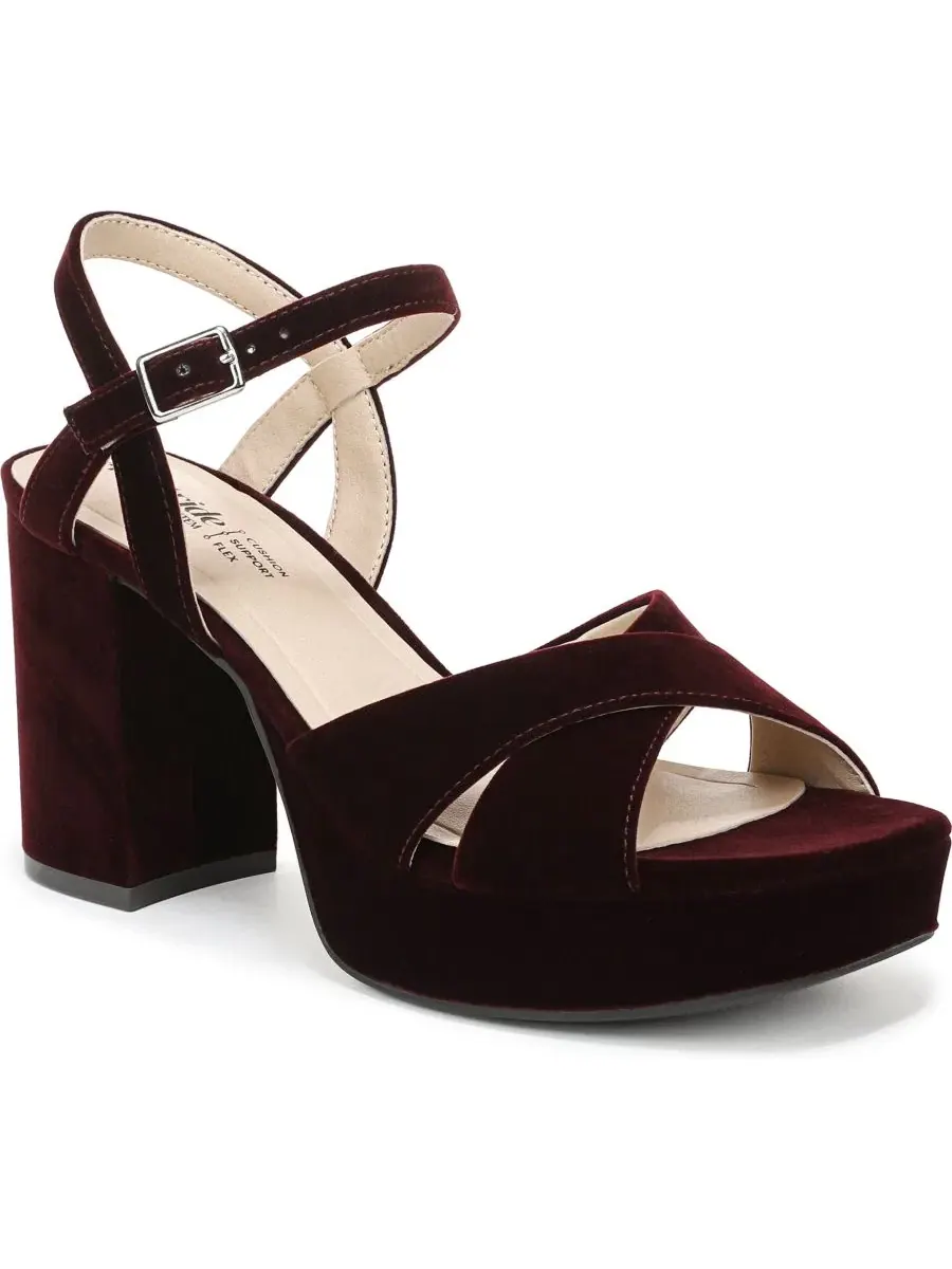 Босоножки на платформе с открытым носком LifeStride, Chocolate Plum Velvet