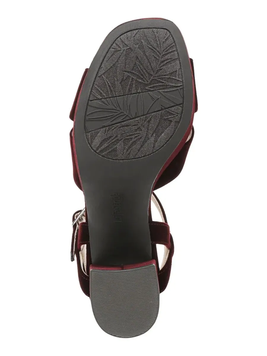 Босоножки на платформе с открытым носком LifeStride, Chocolate Plum Velvet — изображение 5 из 5