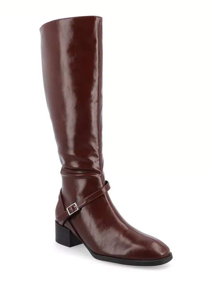 Женские сапоги для верховой езды Rhianah Block Heel до колена Journee Collection